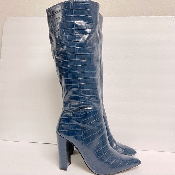 Steve Madden Triumph Boot in Blue Crocodile Size 9.5 - Picture 3 of 8
